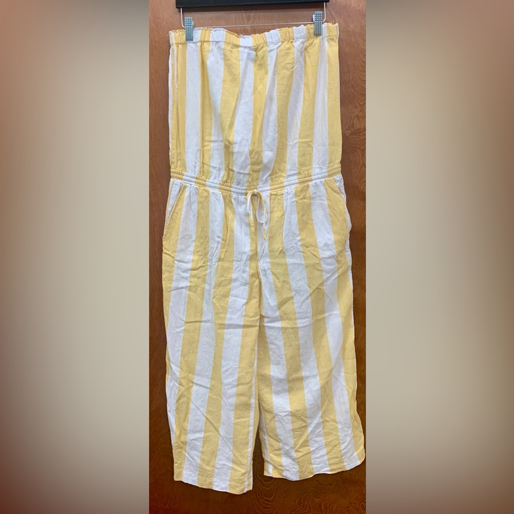 SOHO Striped linen blend jumpsuit